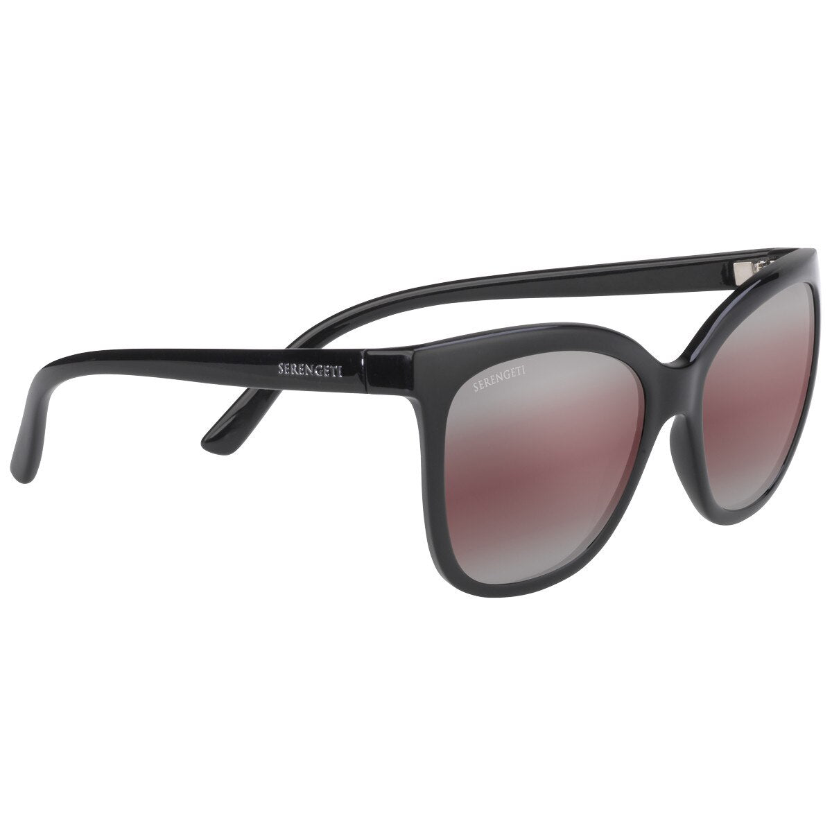 Serengeti Agata Sunglasses Matte Black Medium, Large