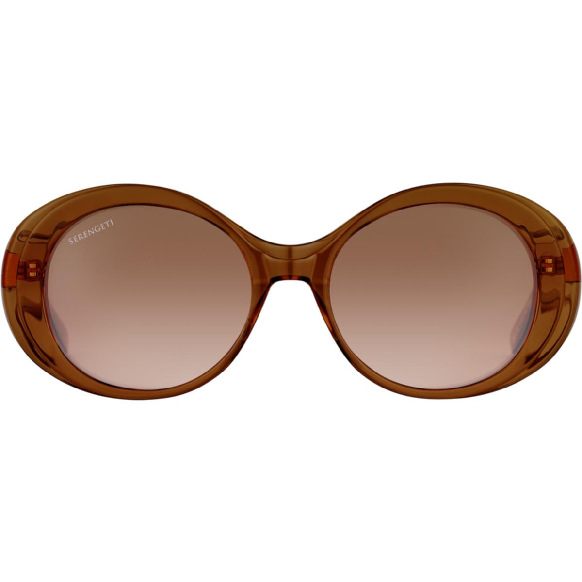 Serengeti Bacall Sunglasses Shiny Crystal Caramel Brown Small, Medium