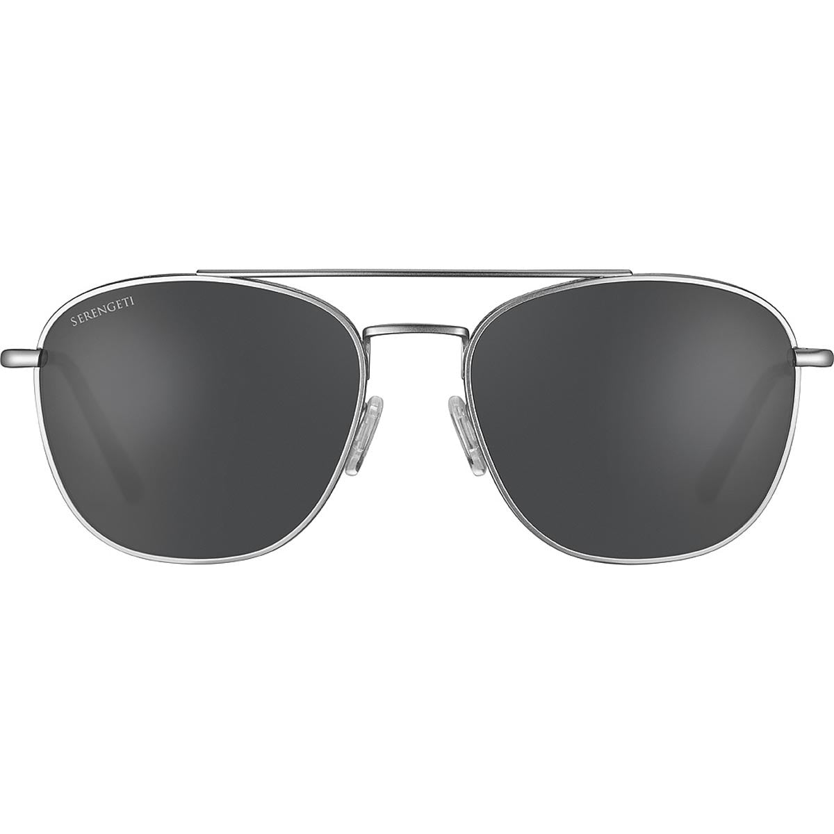Serengeti Carroll Large Sunglasses Matte Silver Medium, Large