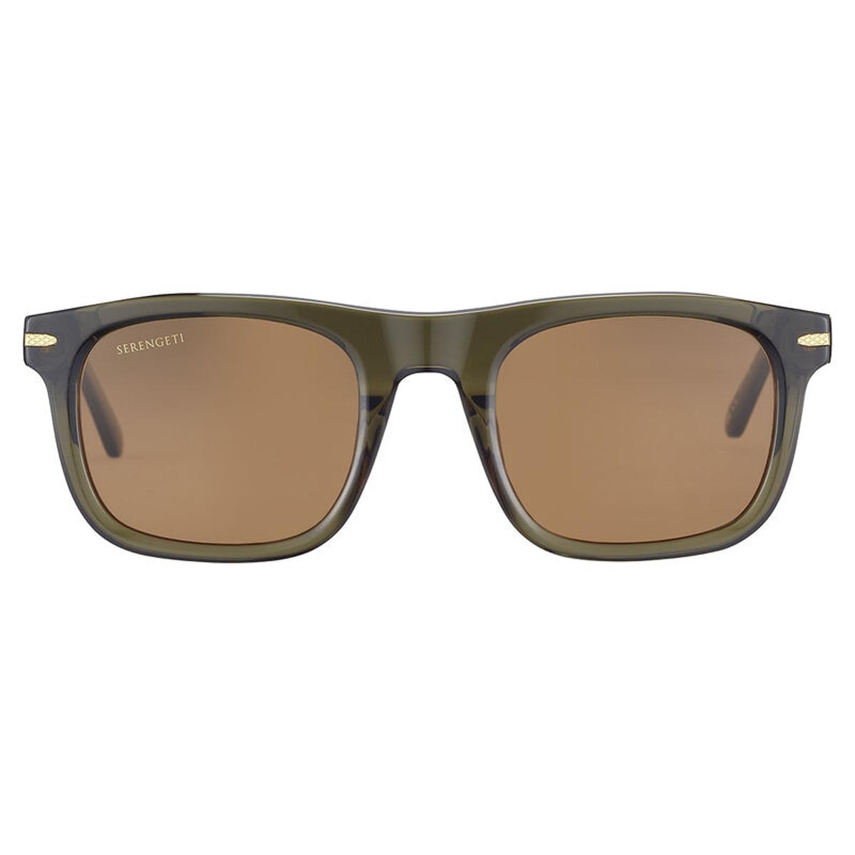 Serengeti Charlton Sunglasses  Shiny Crystal Dark Green Medium, Medium-Large