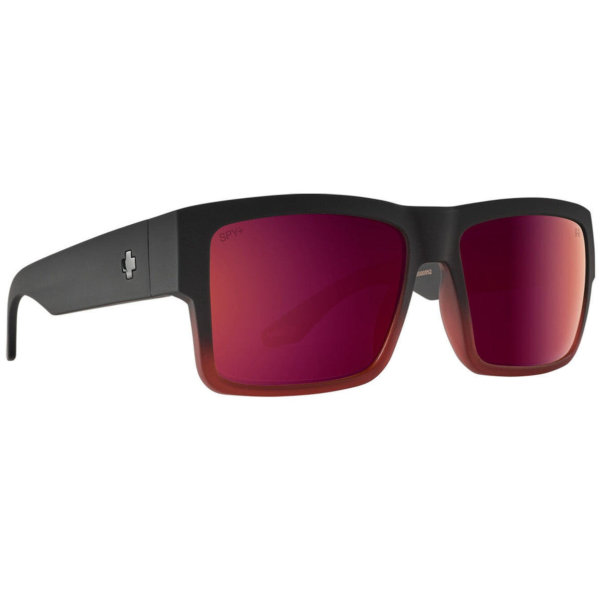 Spy Cyrus Sunglasses Soft Matte Black Red Plum Fade 58-17-145