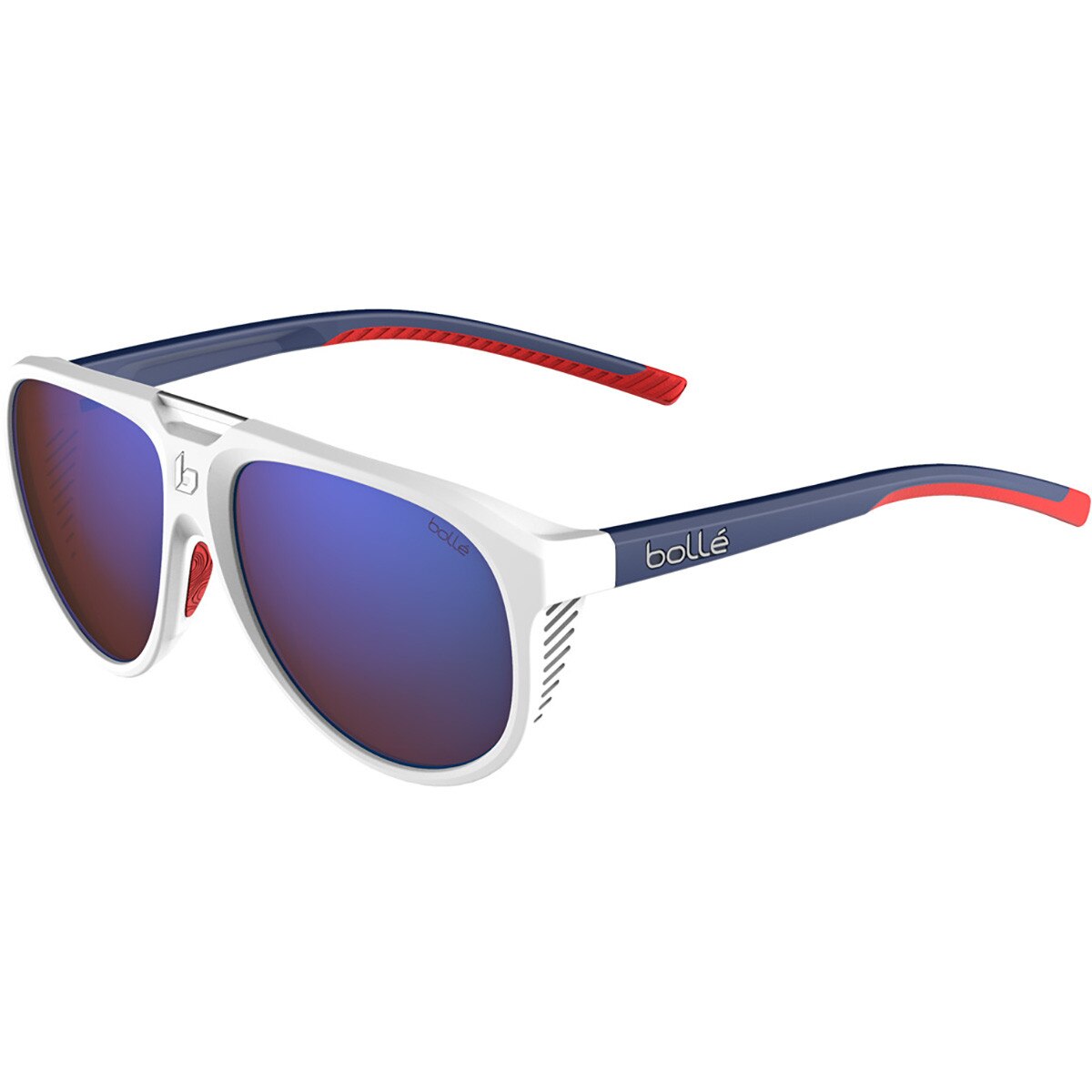 Bolle Euphoria Sunglasses White Blue Red Matte Medium