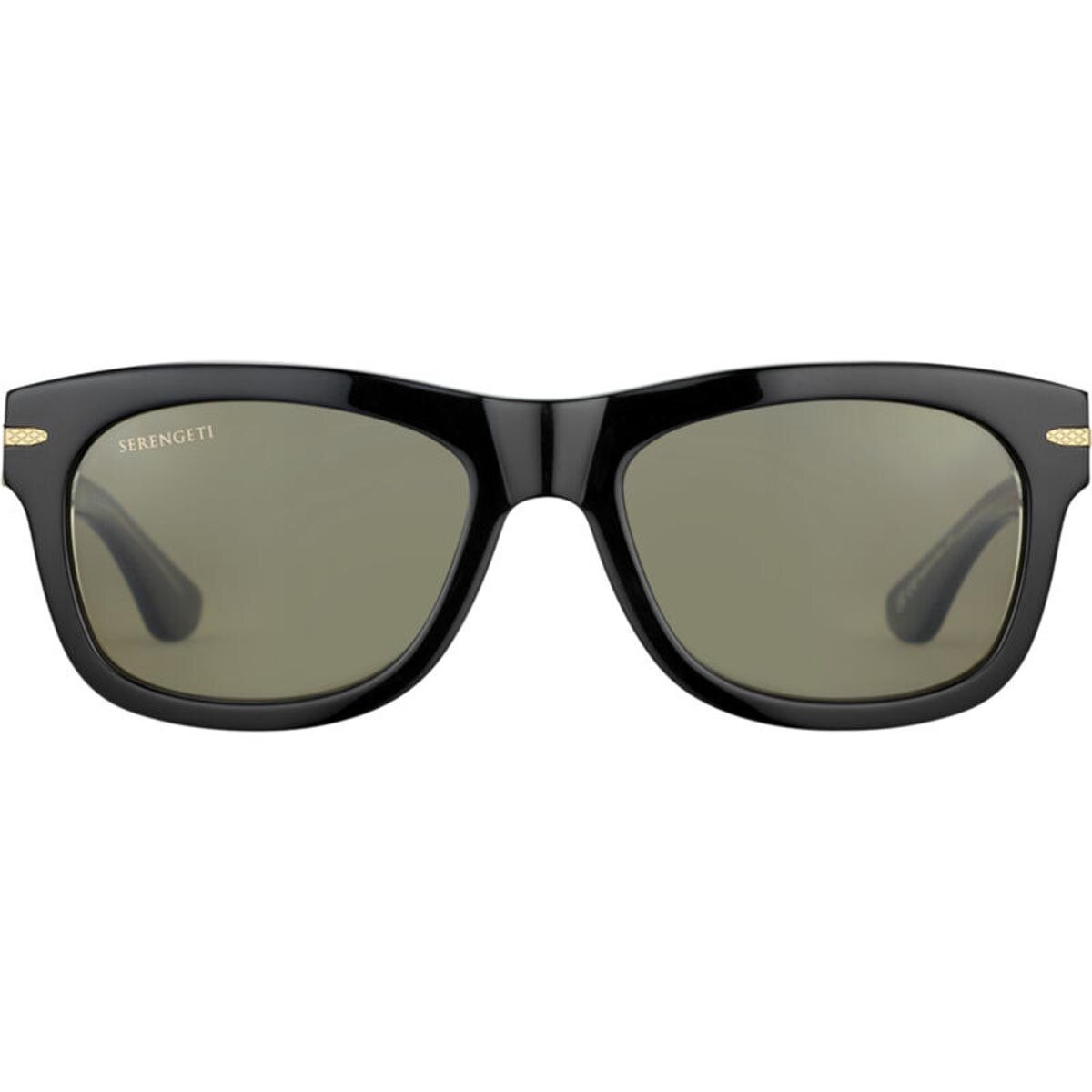 Serengeti Foyt Sunglasses Shiny Black Transparent Layer Medium