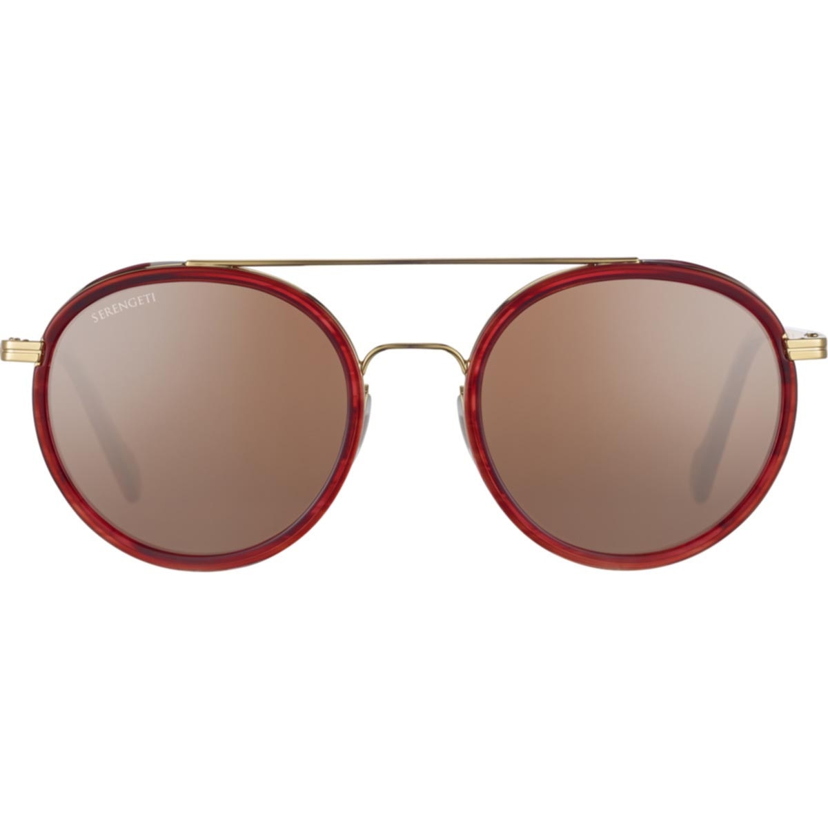 Serengeti Geary Sunglasses Bold Gold Red Streacky Acetate Medium, Large