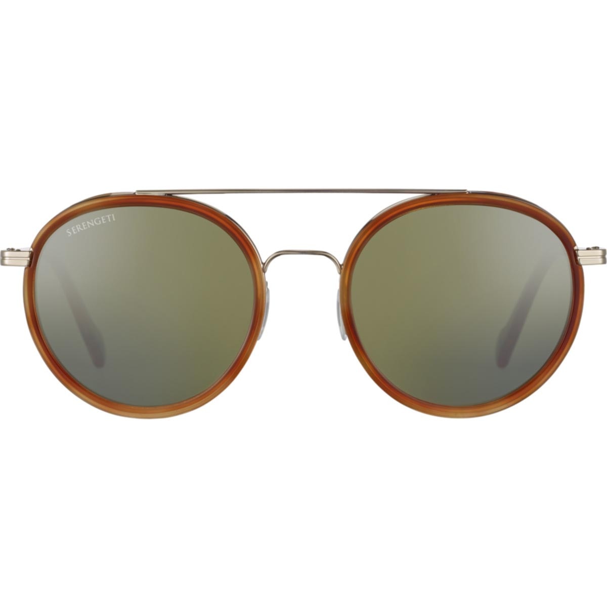 Serengeti Geary Sunglasses Light Gold Orange Turtoise Acetate Medium, Large