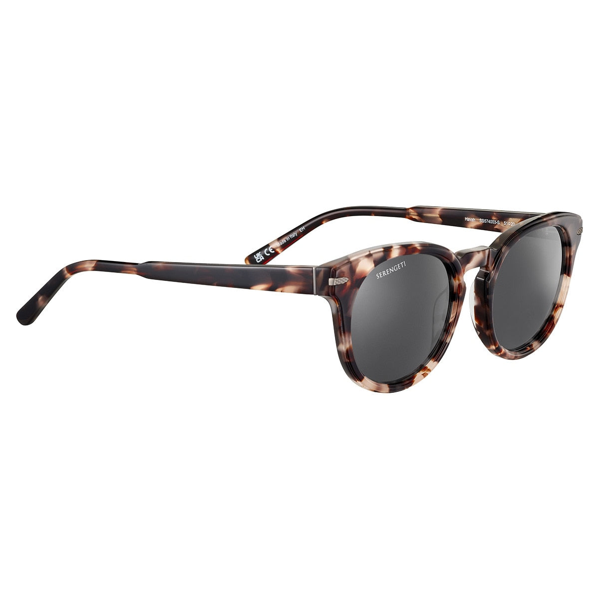Serengeti Havah Sunglasses Shiny Confidential Havana Small, Medium