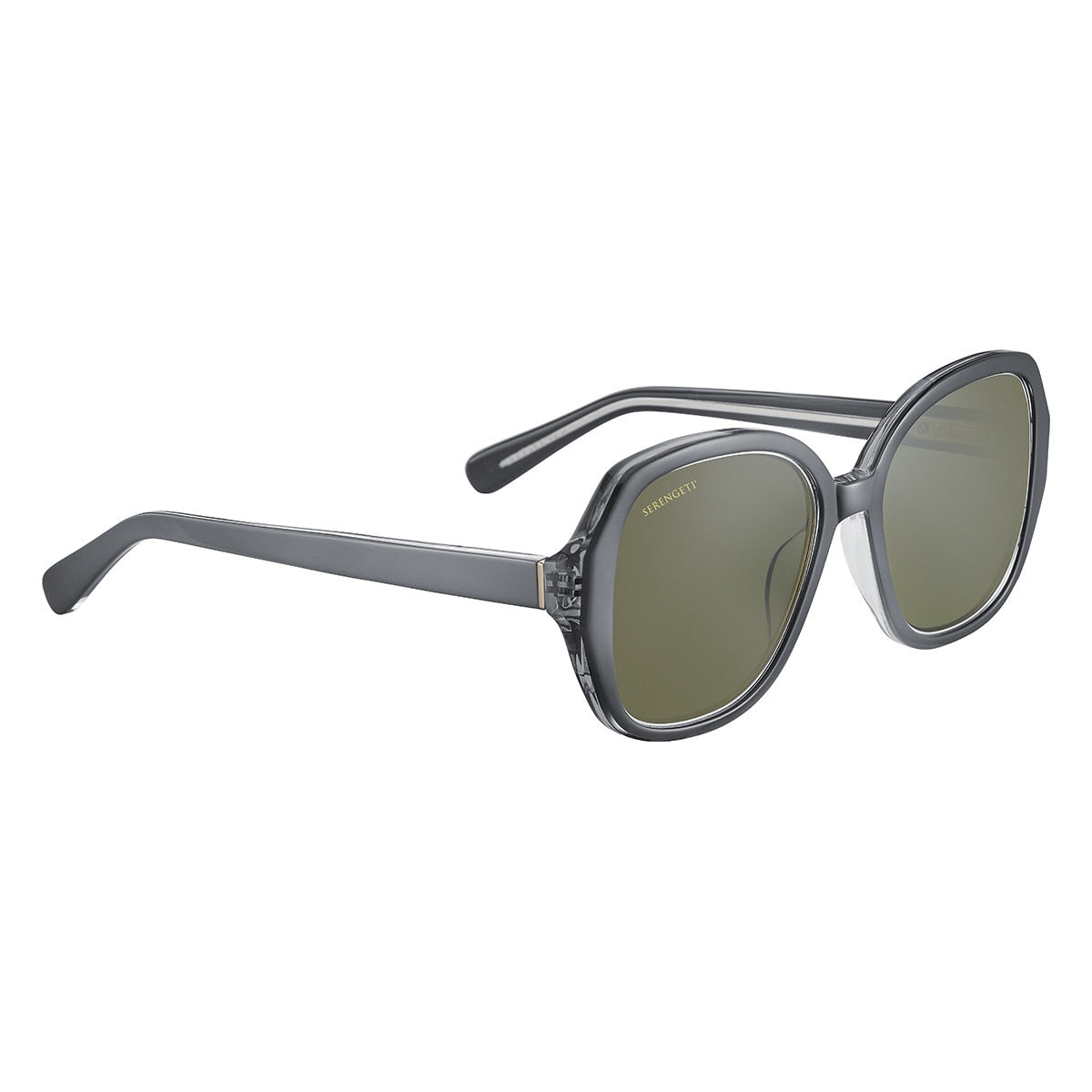 Serengeti Hayworth Sunglasses Shiny Crystal Grey Small, Medium