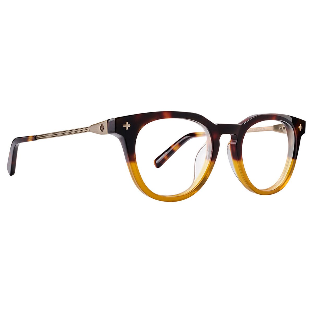 Spy KADEN FUSION 52 Eyeglasses Honey Tort Fade Brushed Black Medium-Large