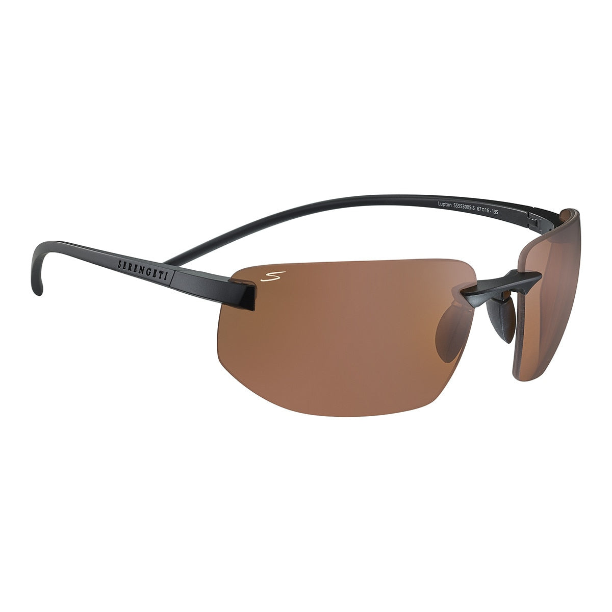 Serengeti Lupton Sunglasses  Matte Black Medium, Medium-Large