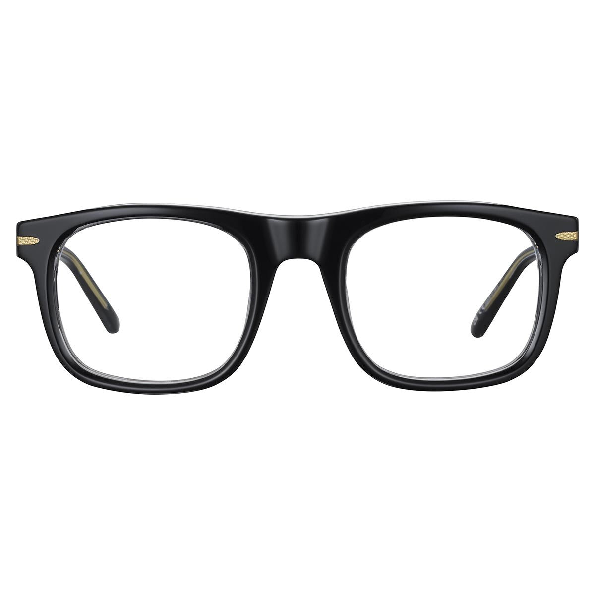 Serengeti Nelson Optic Eyeglasses Shiny Black Transparent Layer Medium-Large