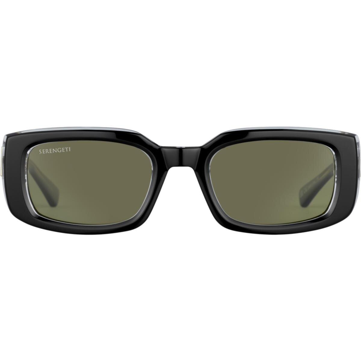 Serengeti Nicholson Sunglasses Shiny Black Transparent Layer Small, Medium