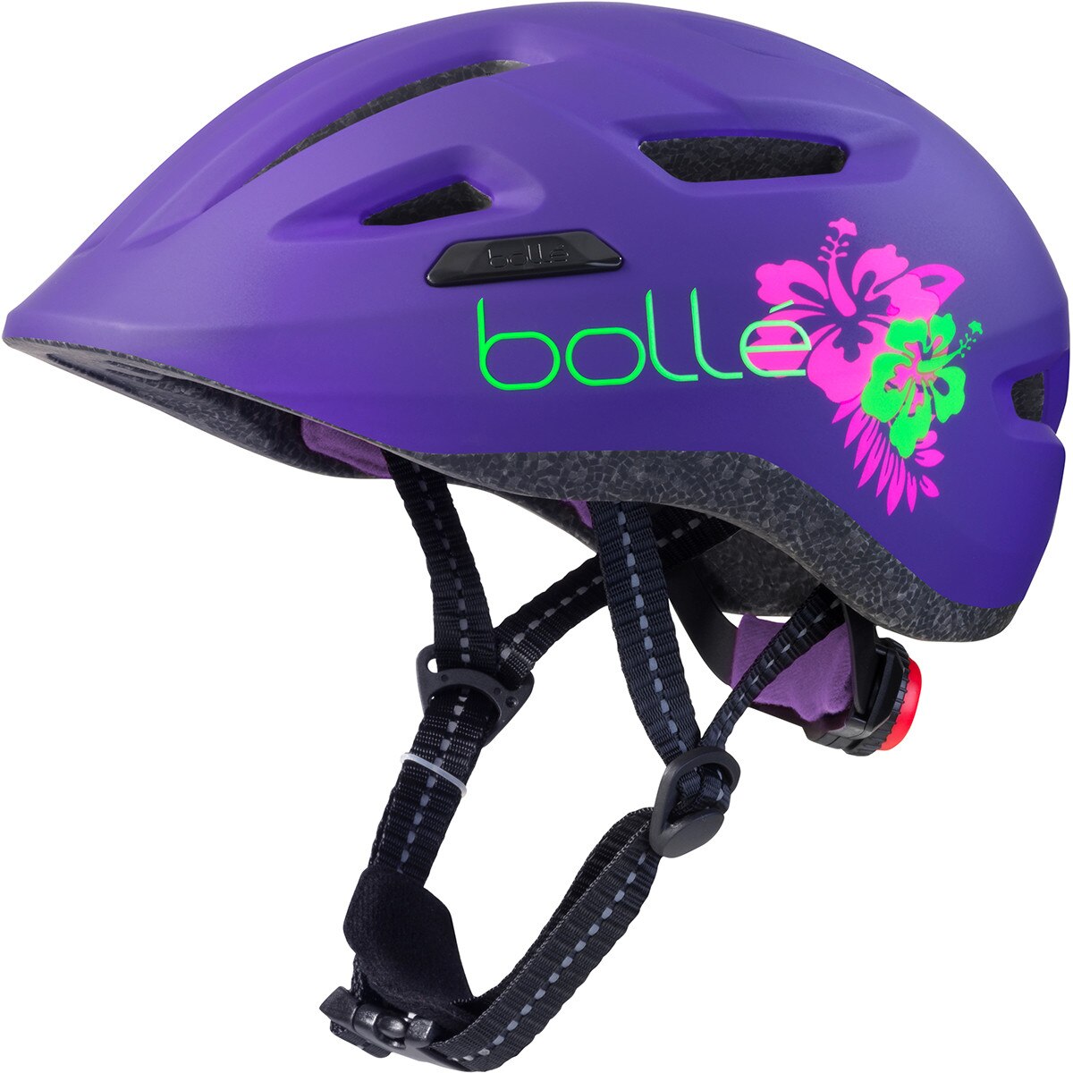 Bolle Stance Junior Cycling Helmet Purple Flower Matte Extra Small XS 47-51