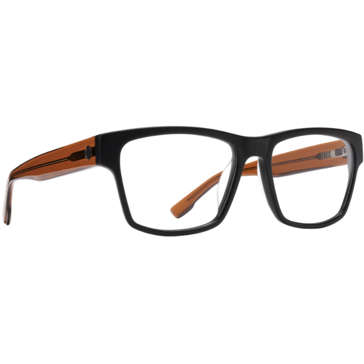 Spy WESTON 54 Eyeglasses Matte Black Trans Sepia Medium, Medium-Large