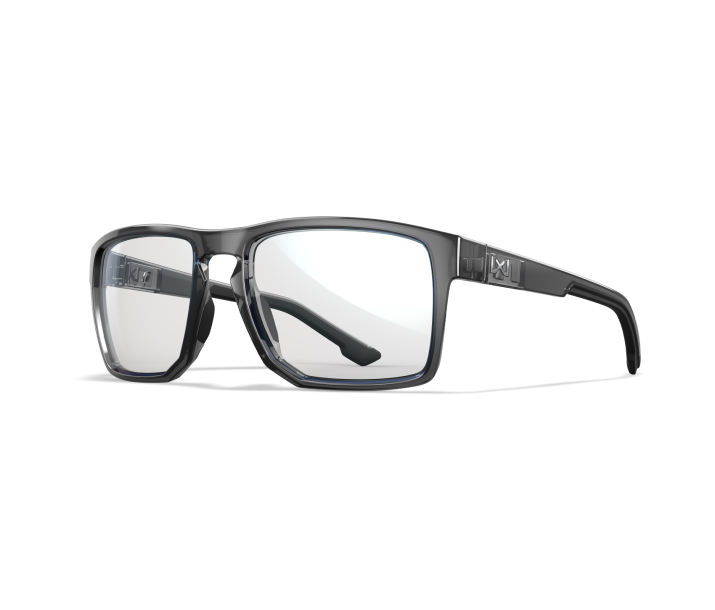 Wiley X WX FOUNDER Oval Sunglasses  Gloss Crystal Grey Frame 56-17-135