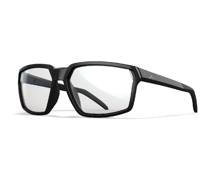 Wiley X WX SIERRA Sunglasses Oval GLOSS BLACK Clear Gloss Black 60-15-133