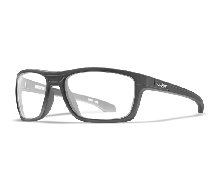 Wiley X WX KINGPIN Sunglasses Oval MATTE GRAPHITE No Lens Matte Graphite -19-122