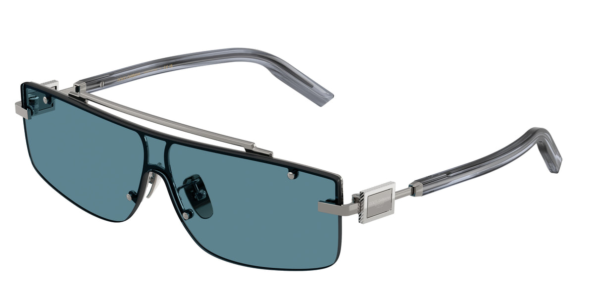 DOLCE & GABBANA DG2335 Rectangle Sunglasses 04/80-Gunmetal 0-145-140 - Color Map Grey
