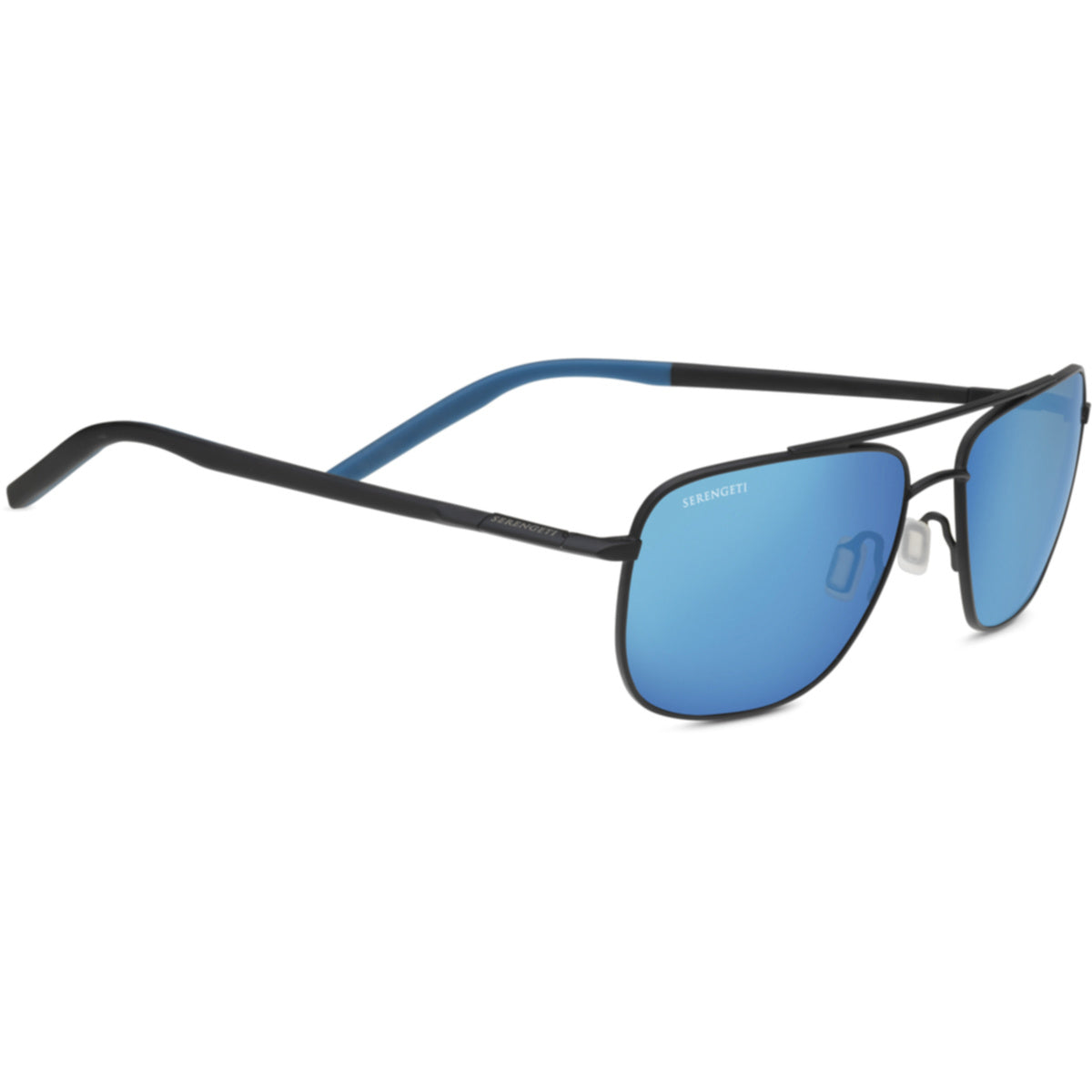 Serengeti Tellaro Sunglasses Black Black Blue Matte Large