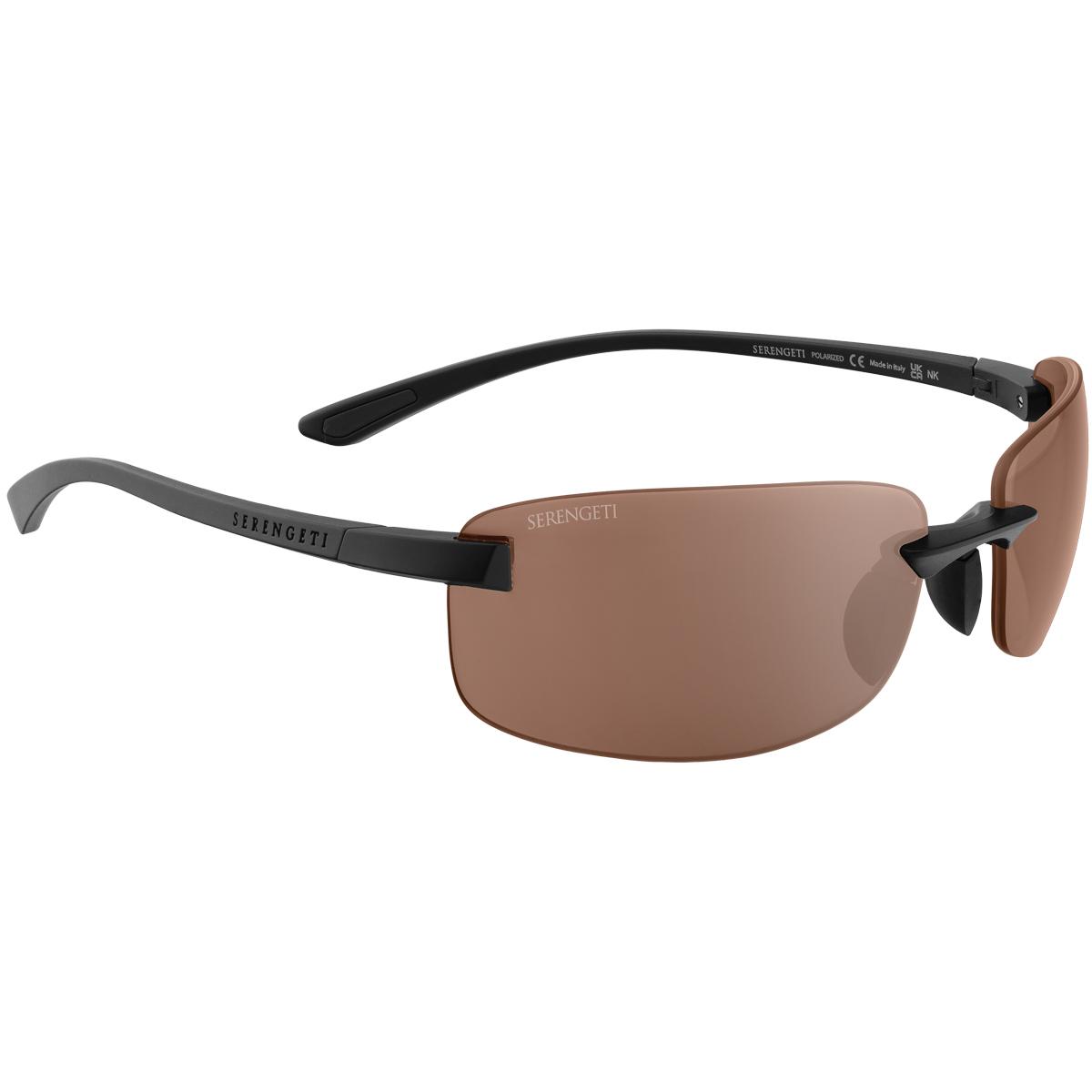 Serengeti Rick Sunglasses Matte Black Medium, Medium-Large