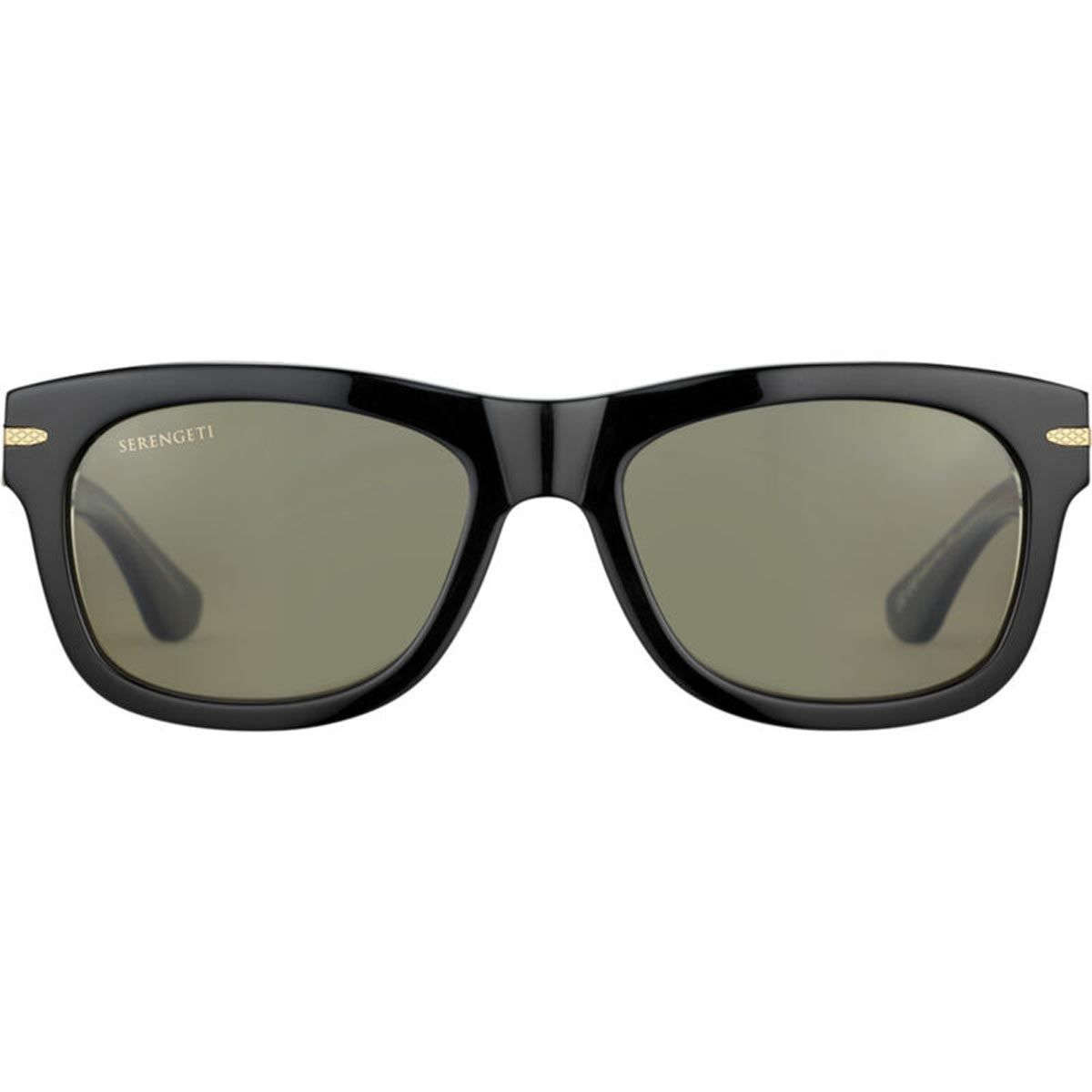 Serengeti Foyt Sunglasses Shiny Black Transparent Layer Medium