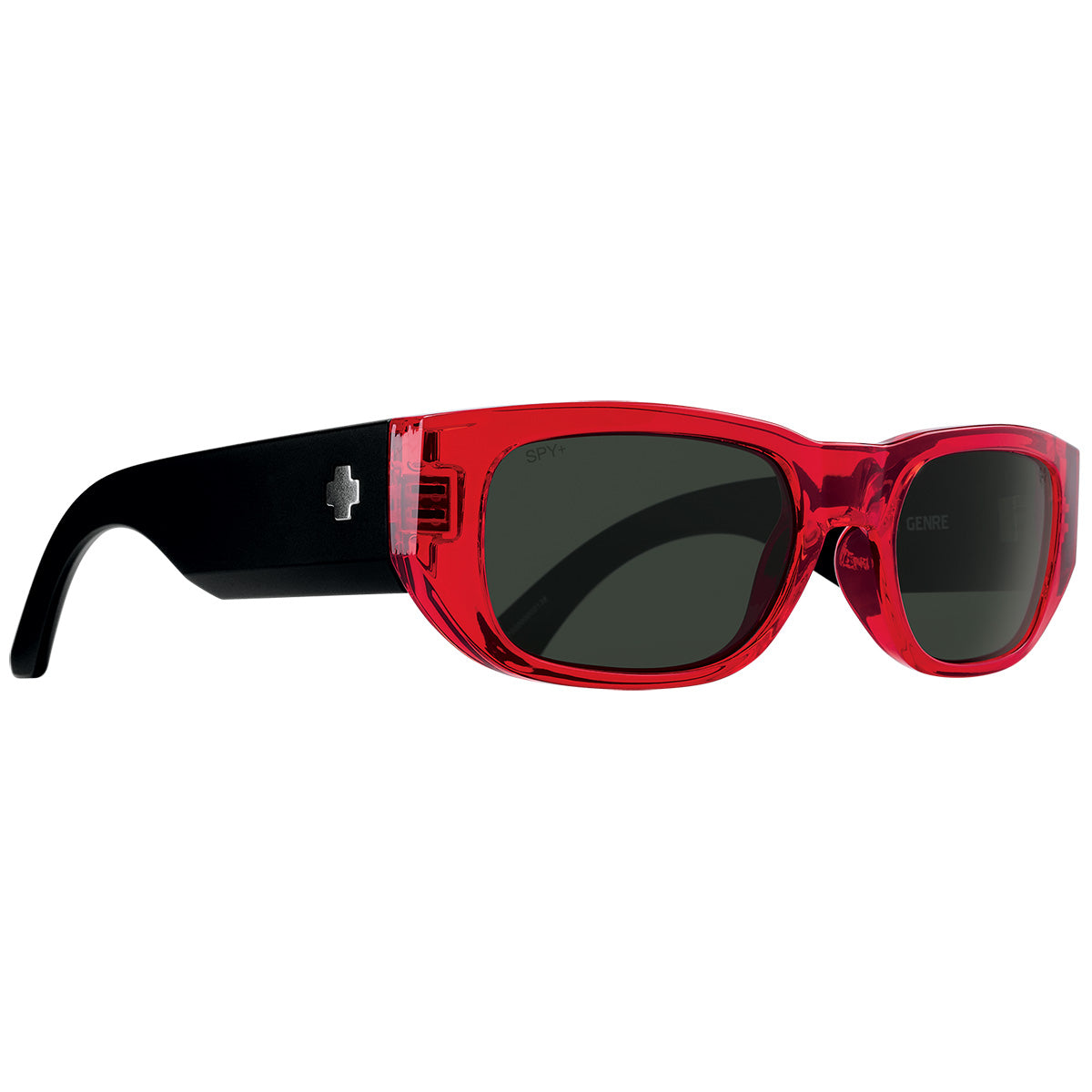 Spy GENRE Sunglasses Translucent Red Matte Black 54-20-143