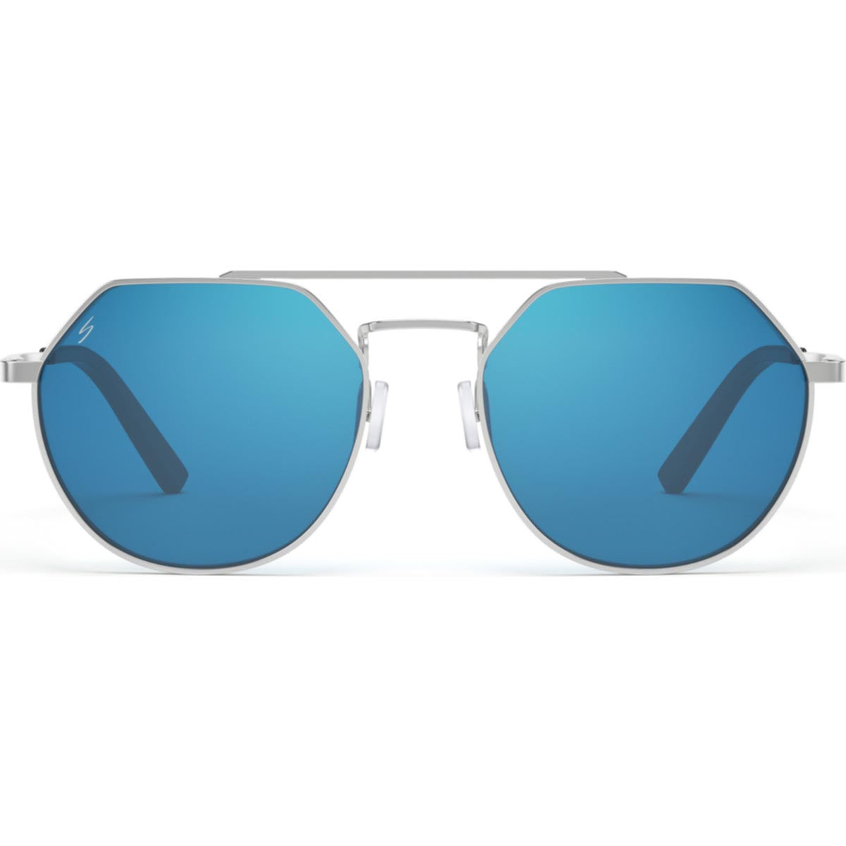 Serengeti Shelby Sunglasses Shiny Silver Medium, Large