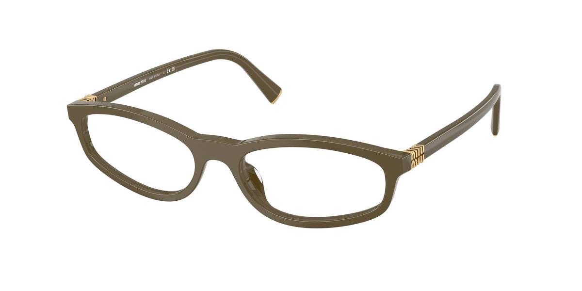 Miu Miu MU01ZVF Oval Eyeglasses 25L1O1-Palude 54-140-17 - Color Map Green