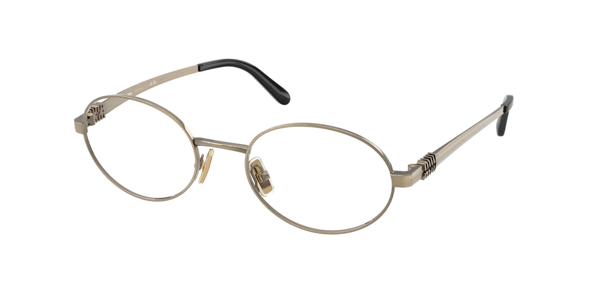 Miu Miu MU50ZV Oval Eyeglasses 26C1O1-Old Gold 50-140-20 - Color Map Gold