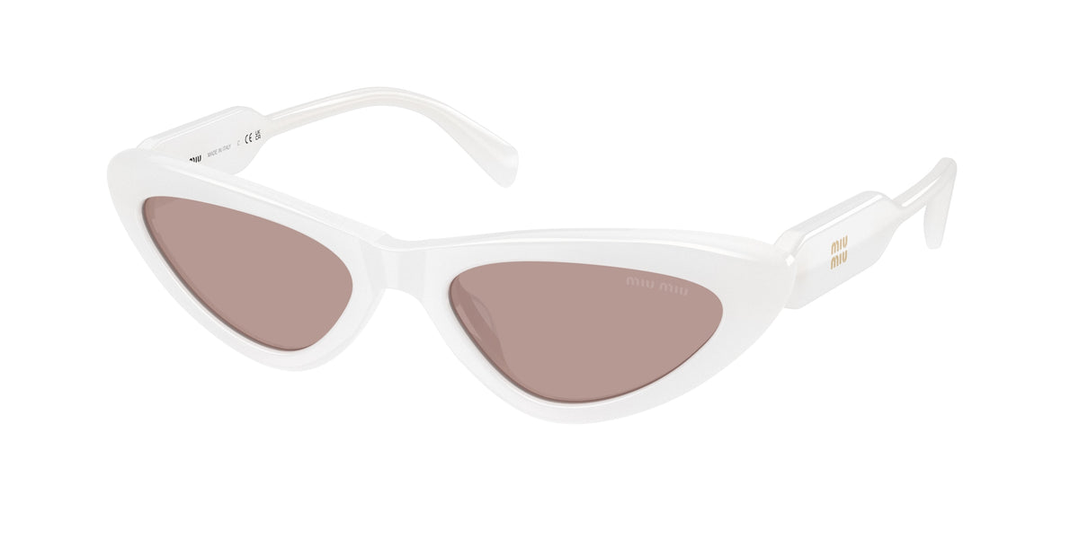 Miu Miu MUB11SU Cat Eye Sunglasses 20M20I-Opal White 55-140-19 - Color Map White