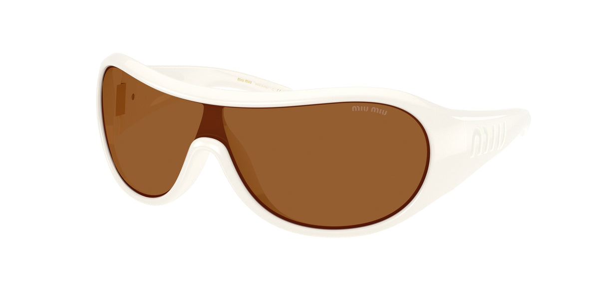 Miu Miu MUB14SU Irregular Sunglasses 17K20V-White 0-125-133 - Color Map White