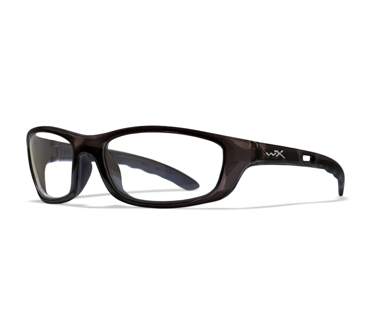 Wiley X P-17 Oval Sunglasses  Black Crystal 61-18-120