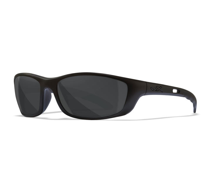 Wiley X P-17 Sunglasses Oval MATTE BLACK Smoke Grey Matte Black 61-18-120