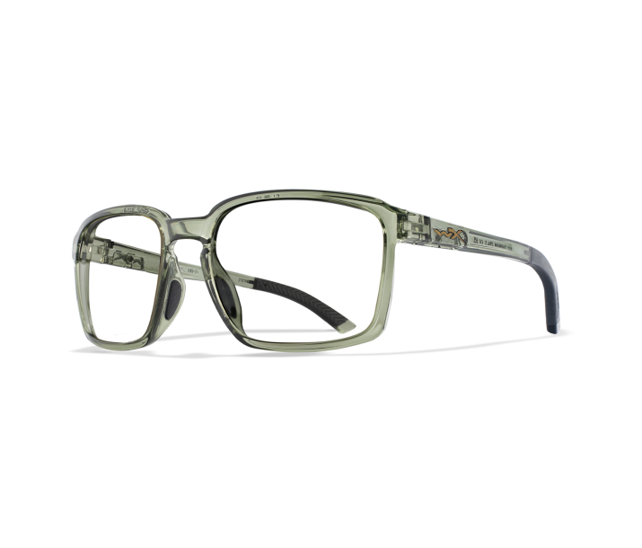 Wiley X WX ALFA Oval Sunglasses  Gloss Crystal Light Olive 56-18-135