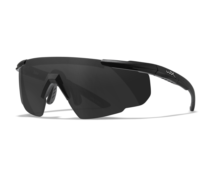 Wiley X SABER ADVANCED Sunglasses Semi Rimless MATTE BLACK Smoke Grey Matte Black -25-