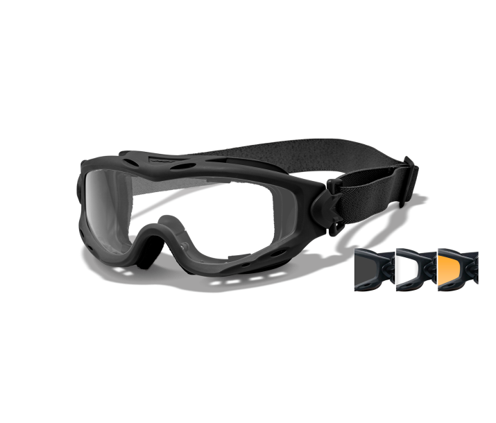 Wiley X SPEAR Goggle Sunglasses  Matte Black 42-24--