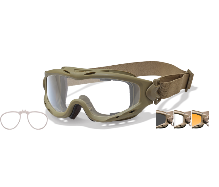 Wiley X SPEAR Goggle Sunglasses  Tan 42-24--