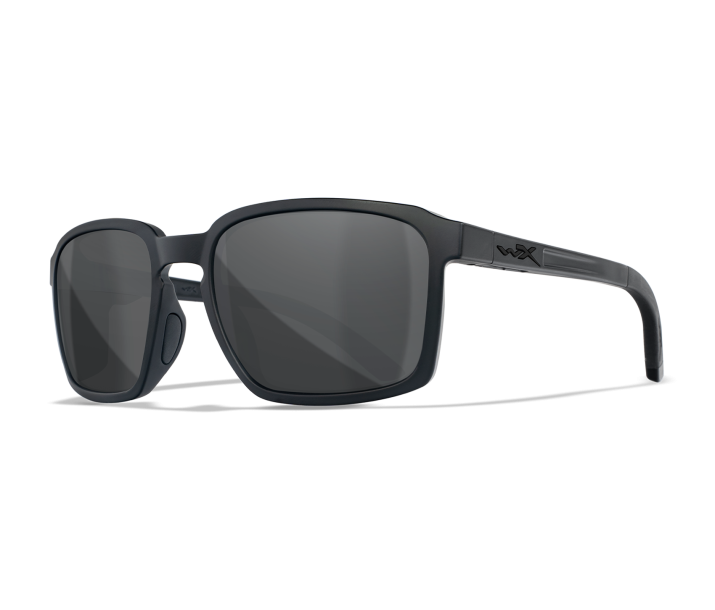 Wiley X WX ALFA Sunglasses Oval MATTE BLACK Smoke Grey Matte Black 56-18-135