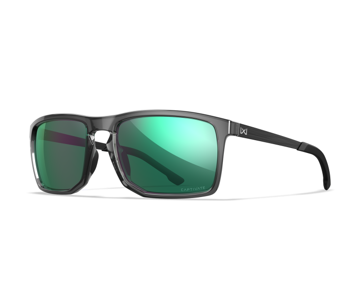 Wiley X WX AXE Oval Sunglasses  Gloss Crystal Grey Frame 56-18-130