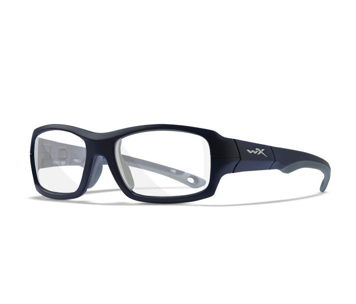 Wiley X YF FIERCE Eyeglasses Full Rim MATTE BLUE INDIGO / GREY Clear Matte Blue Indigo / Grey -18-