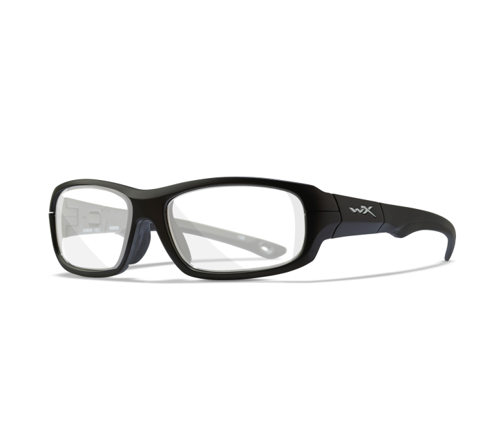 Wiley X YF GAMER Eyeglasses Full Rim MATTE BLACK / DARK SILVER Clear Matte Black / Dark Silver 57-18-135
