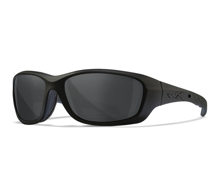 Wiley X WX GRAVITY Sunglasses Oval MATTE BLACK Smoke Grey Matte Black 63-17-119