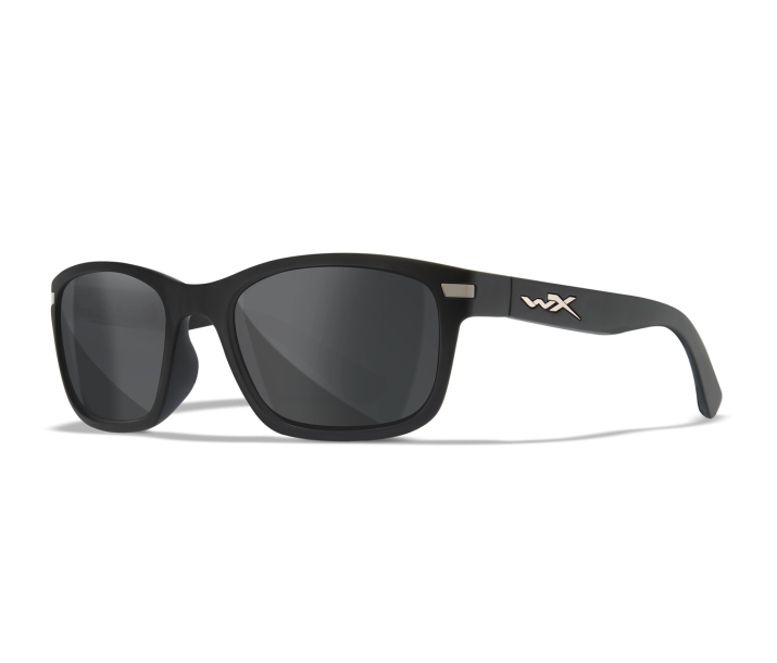 Wiley X WX HELIX Sunglasses Oval MATTE BLACK Smoke Grey Matte Black 54-19-125