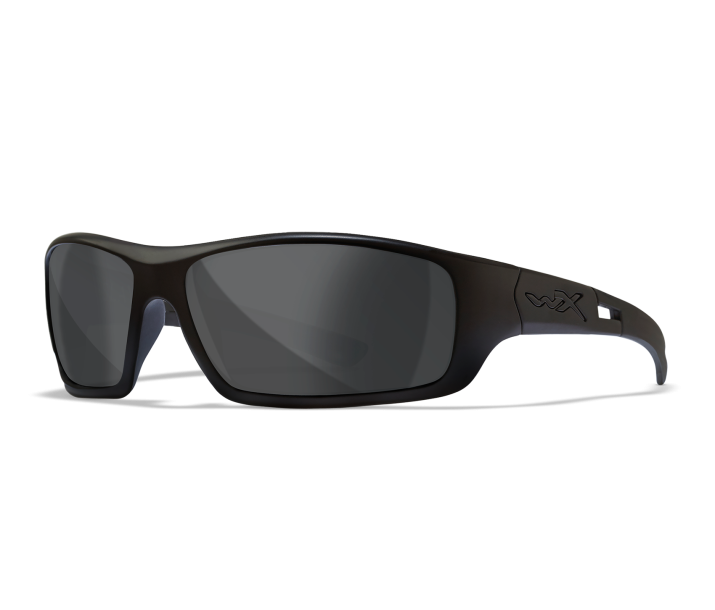 Wiley X SLAY Sunglasses Oval MATTE BLACK Smoke Grey Matte Black 65-16-120
