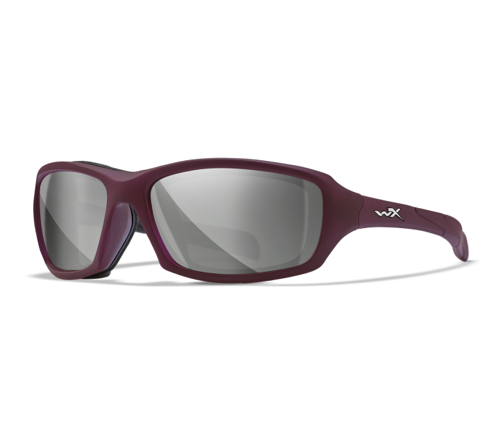 Wiley X WX SLEEK Sunglasses Oval MATTE VIOLET Silver Flash Matte Violet 60-14-121