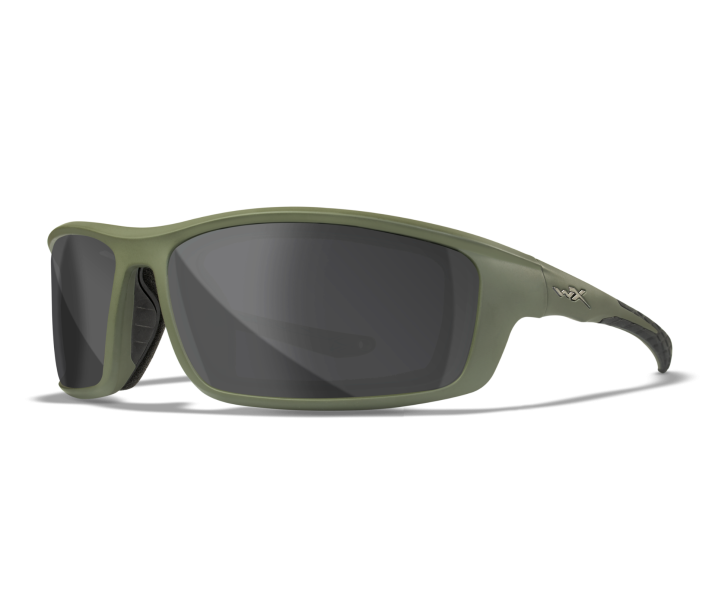 Wiley X WX GRID Sunglasses Oval MATTE UTILITY GREEN CAPTIVATE™ Polarized Grey Matte Utility Green 70-18-122