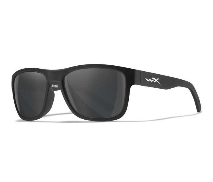 Wiley X WX OVATION Sunglasses Oval MATTE BLACK Smoke Grey Matte Black 56-18-140