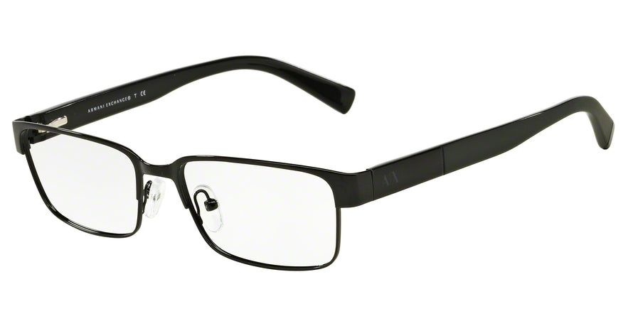 Exchange Armani AX1017 Rectangle Eyeglasses  6000-SHINY BLACK 56-17-145 - Color Map black