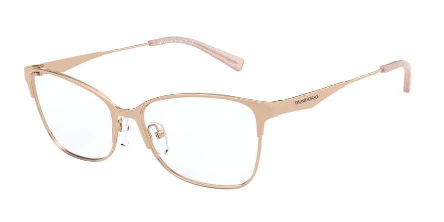 Exchange Armani AX1040 Cat Eye Eyeglasses  6103-ROSE GOLD 54-15-140 - Color Map pink