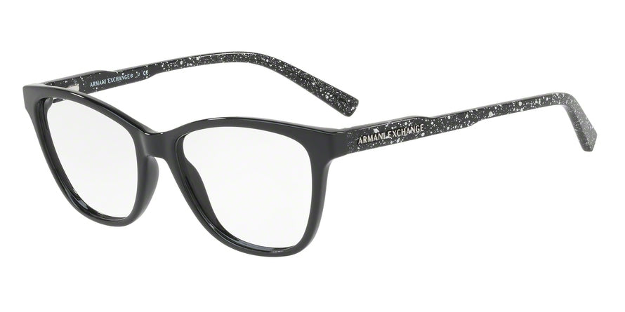Exchange Armani AX3044 Pillow Eyeglasses  8158-BLACK 53-16-140 - Color Map black
