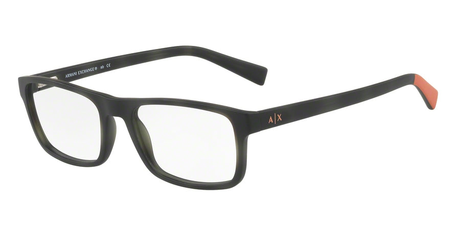 Exchange Armani AX3046 Rectangle Eyeglasses  8228-MATTE HAVANA (DARK MOSS) 54-18-140 - Color Map green